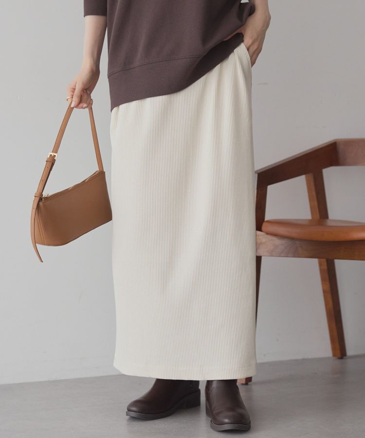 AMERICAN HOLIC「針抜きリブナロースカート」|タイト|