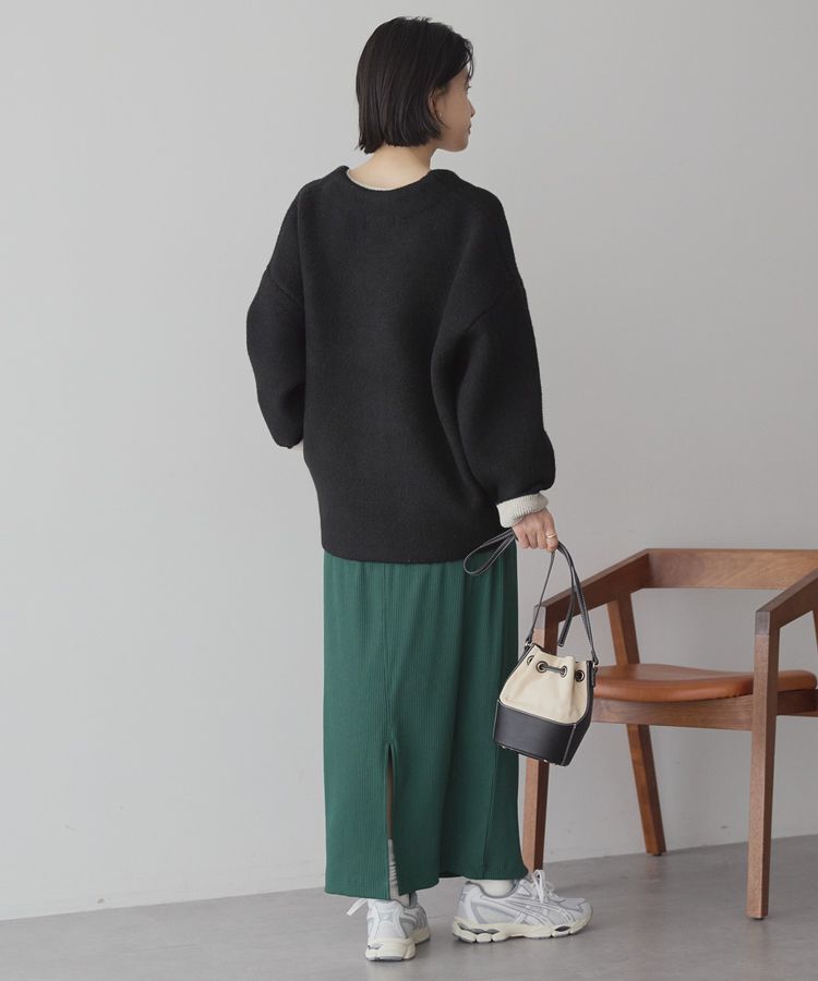 AMERICAN HOLIC「針抜きリブナロースカート」|タイト|