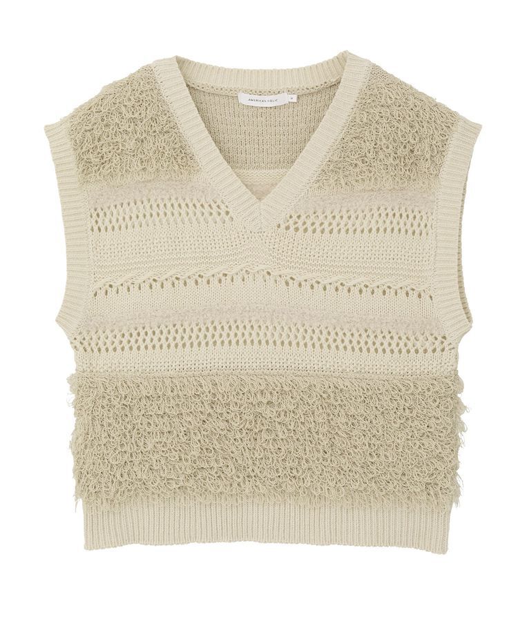 AMERICAN HOLIC「ループミックスニットベスト」|ベスト・ジレ|