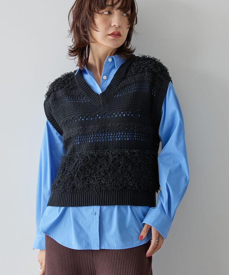 AMERICAN HOLIC「ループミックスニットベスト」|ベスト・ジレ|