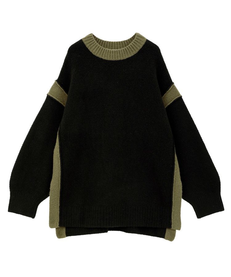 AMERICAN HOLIC「バイカラーニットプルオーバー【WEB限定カラー有り】」|ニット・セーター|