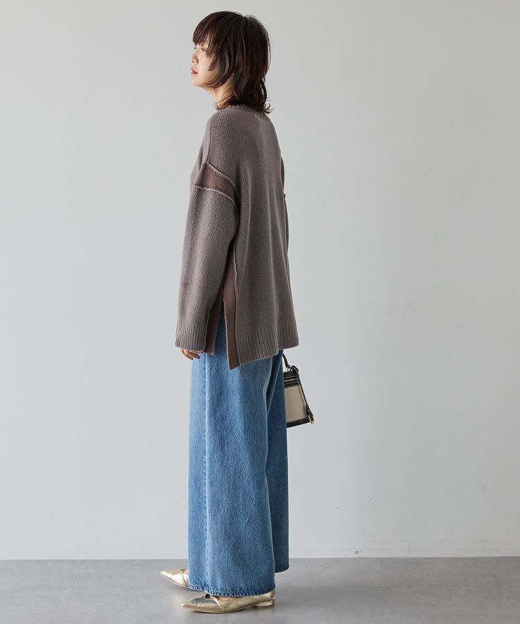 AMERICAN HOLIC「バイカラーニットプルオーバー【WEB限定カラー有り】」|ニット・セーター|