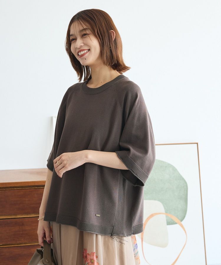 Green Parks「トレーナー風ニットプルオーバー」|ニット・セーター|