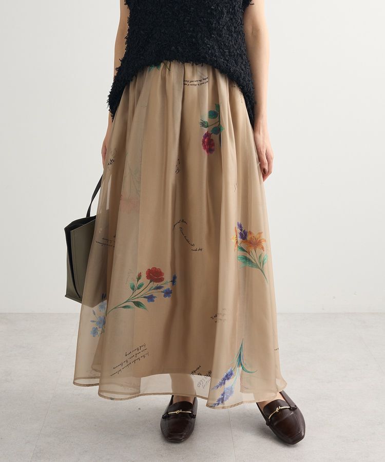 Green Parks「・SUGAR SPOON フラワーptシアーフレアスカート」|フレア|