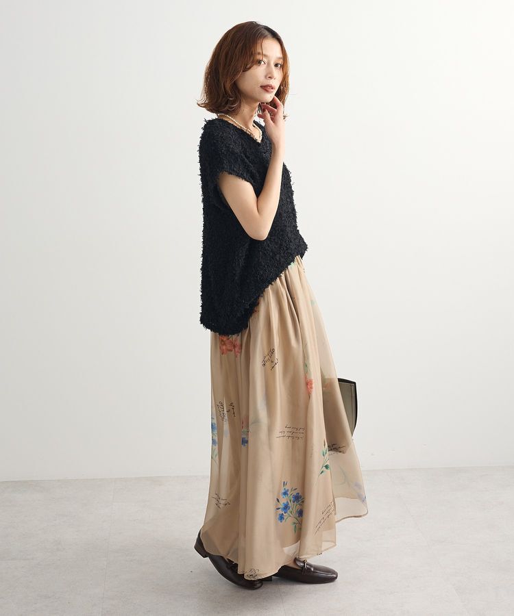 Green Parks「・SUGAR SPOON フラワーptシアーフレアスカート」|フレア|