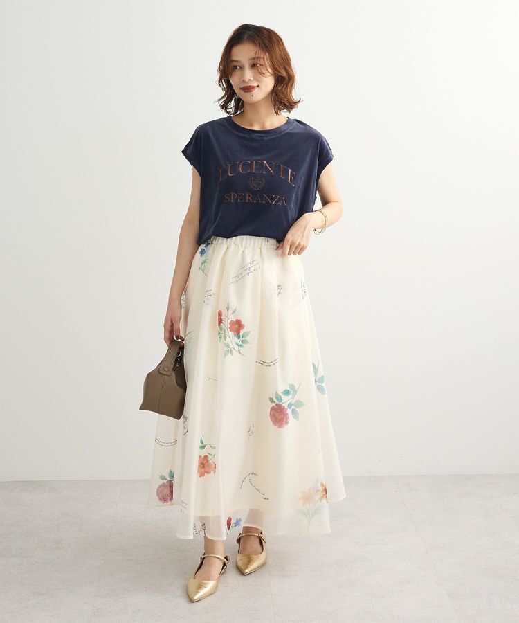 Green Parks「・SUGAR SPOON フラワーptシアーフレアスカート」|フレア|