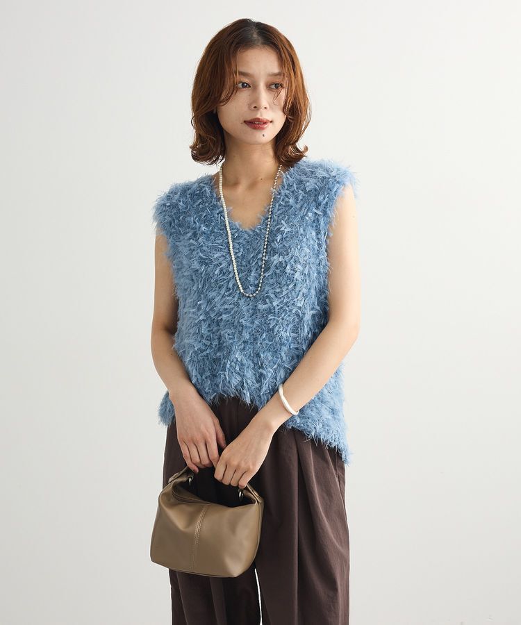 Green Parks「フェザーヤーンニットベスト」|ベスト・ジレ|