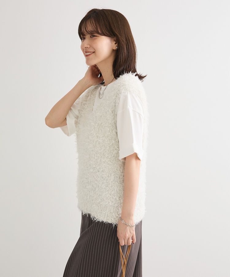 Green Parks「フェザーヤーンニットベスト」|ベスト・ジレ|