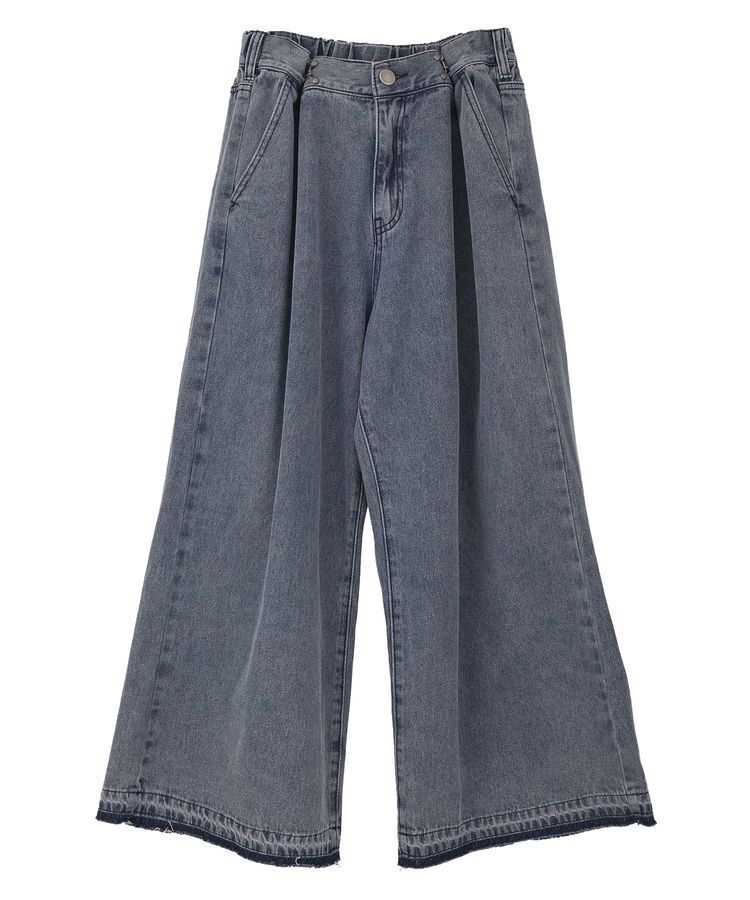Green Parks「タックワイドデニムパンツ」|デニム|