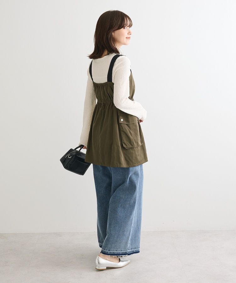 Green Parks「タックワイドデニムパンツ」|デニム|