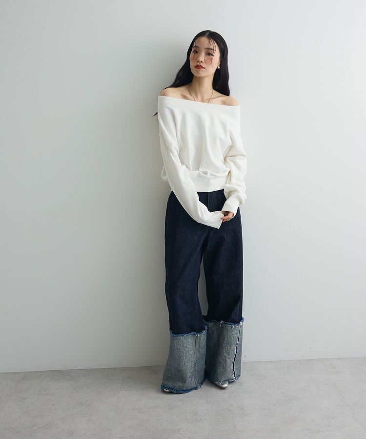 AnriettMusee「オフショルスウェット」|スウェット・ジャージ|