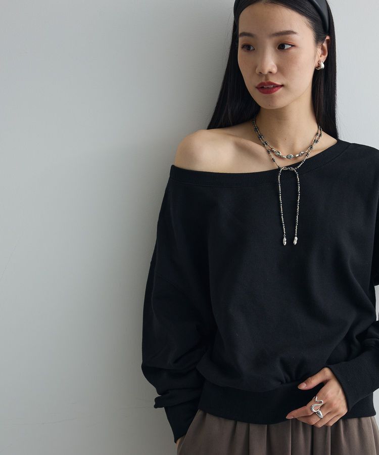 AnriettMusee「オフショルスウェット」|スウェット・ジャージ|