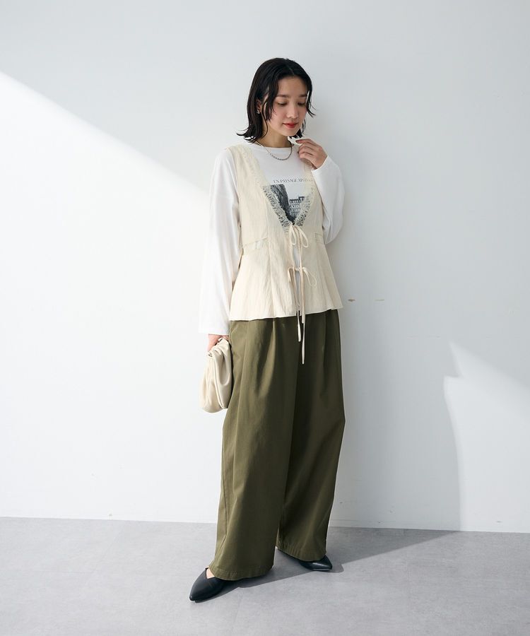 Green Parks「ランジェリー風サテンビスチェ」|ベスト・ジレ|