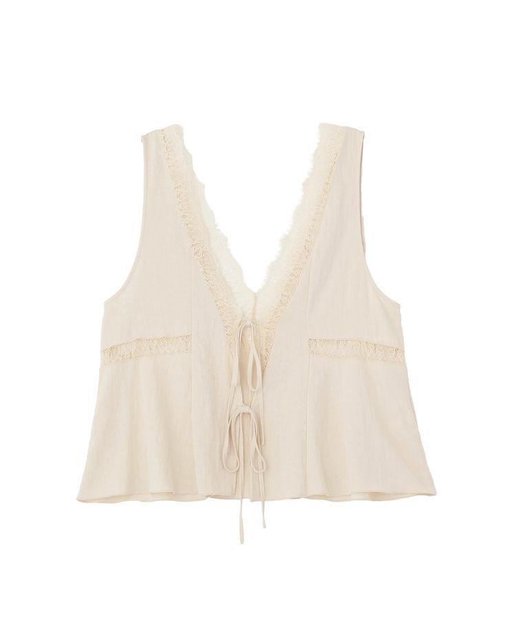 Green Parks「ランジェリー風サテンビスチェ」|ベスト・ジレ|