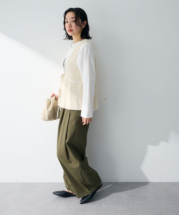 Green Parks「ランジェリー風サテンビスチェ」|ベスト・ジレ|