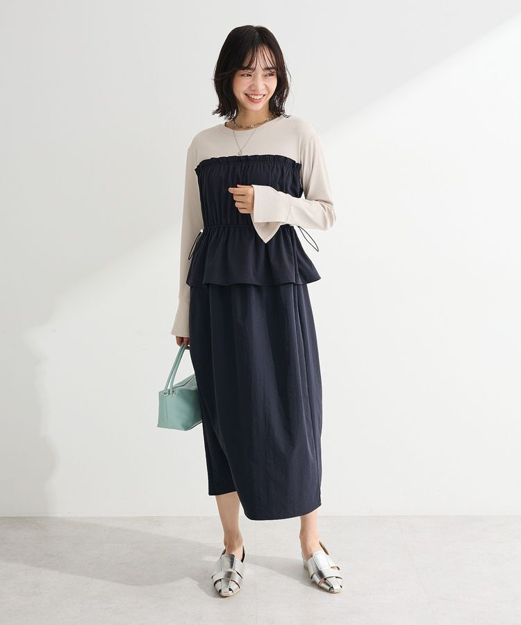 Green Parks「ペプラムドッキングワンピース」|ワンピース|