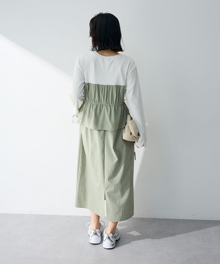 Green Parks「ペプラムドッキングワンピース」|ワンピース|