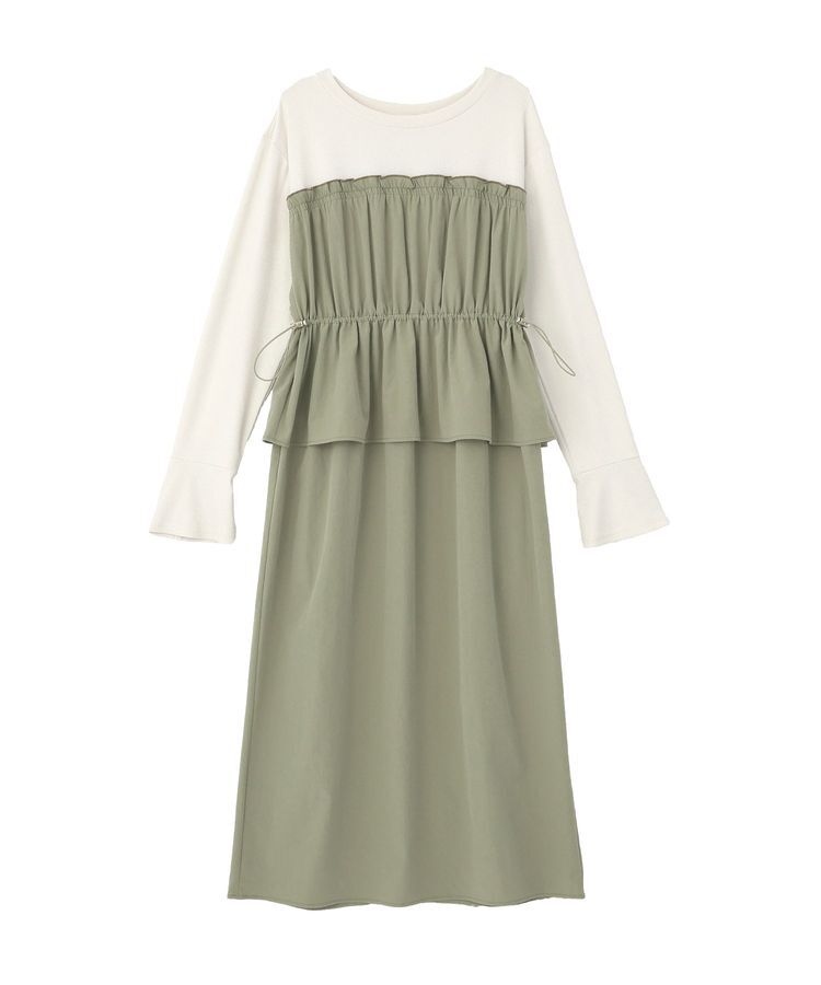 Green Parks「ペプラムドッキングワンピース」|ワンピース|