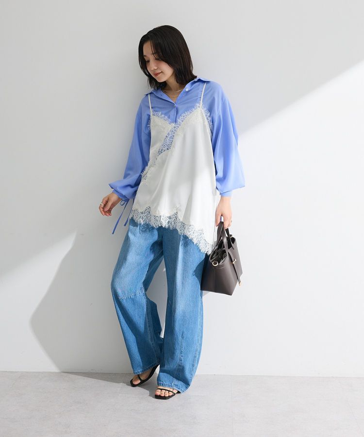 Green Parks「ウエストタックコクーンデニムパンツ」|デニム|