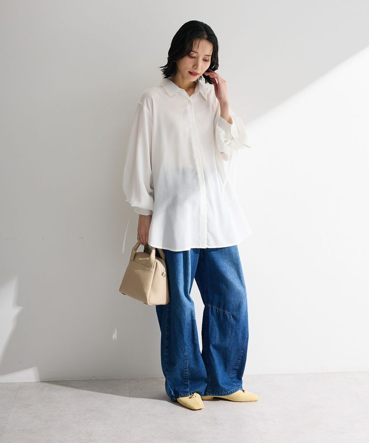 Green Parks「ウエストタックコクーンデニムパンツ」|デニム|