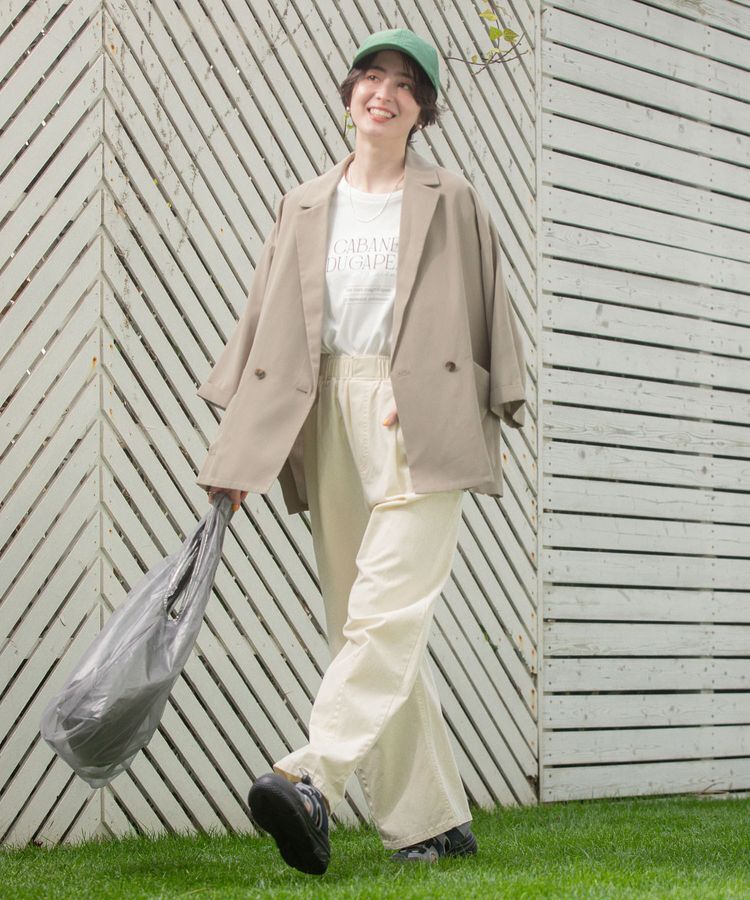 Green Parks「ウエストタックコクーンデニムパンツ」|デニム|