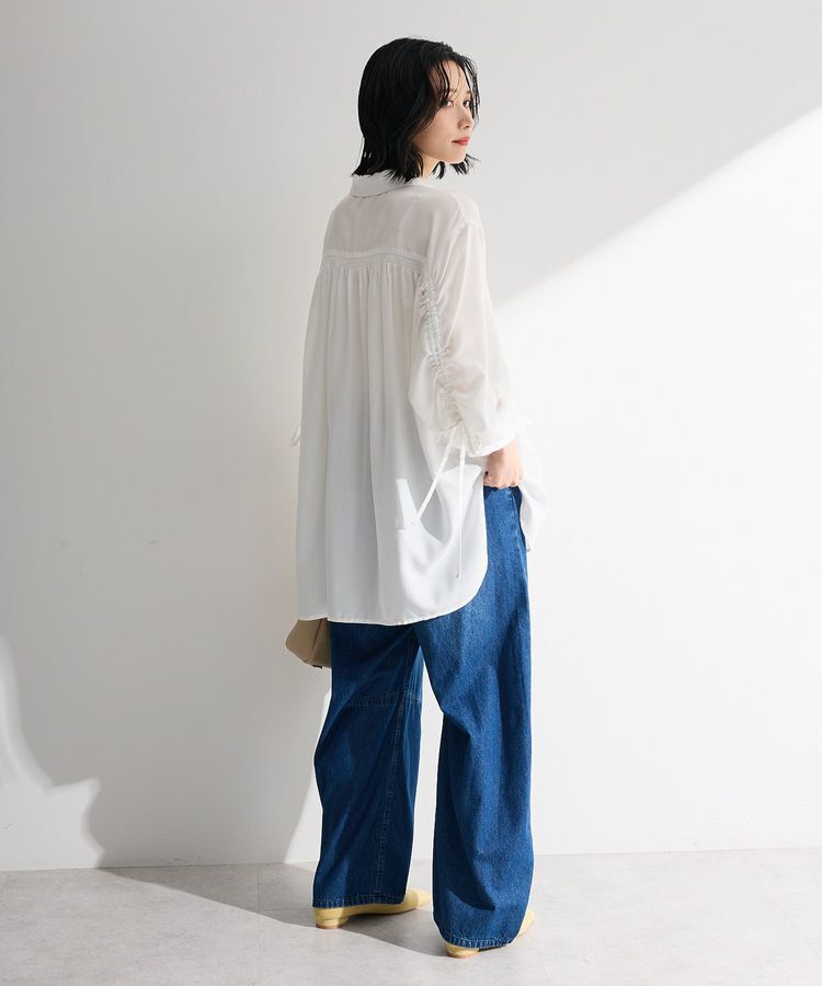 Green Parks「ウエストタックコクーンデニムパンツ」|デニム|