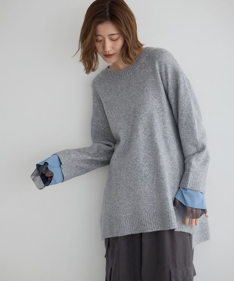 Editt by YECCA VECCA「袖レイヤードソフトニット」|ニット・セーター|