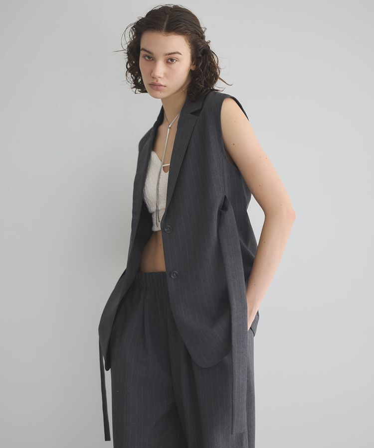 GARAGE OF GOOD CLOTHING「【日本製】ストライプテーラーベスト」|ベスト・ジレ|