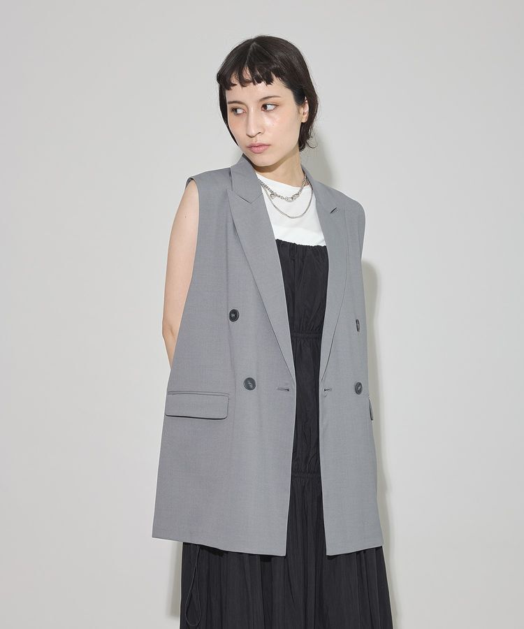 GARAGE OF GOOD CLOTHING「ダブルブレストベスト」|ベスト・ジレ|Dark Gray