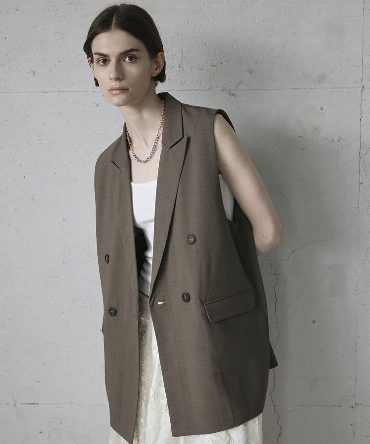 GARAGE OF GOOD CLOTHING「ダブルブレストベスト」|ベスト・ジレ|Khaki