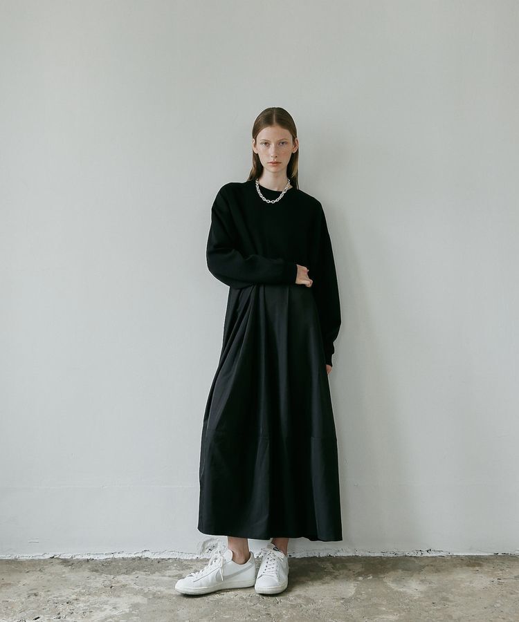 GARAGE OF GOOD CLOTHING「異素材MIXコクーンワンピース」|ワンピース|