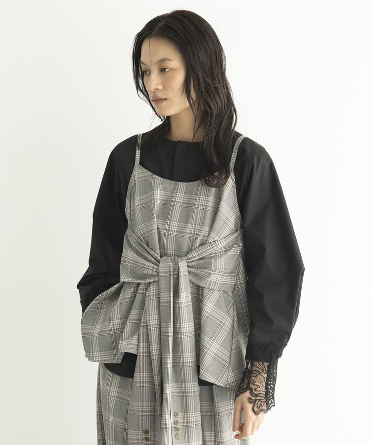 GARAGE OF GOOD CLOTHING「【日本製】チェックジャケットスリーブビスチェ」|ベスト・ジレ|