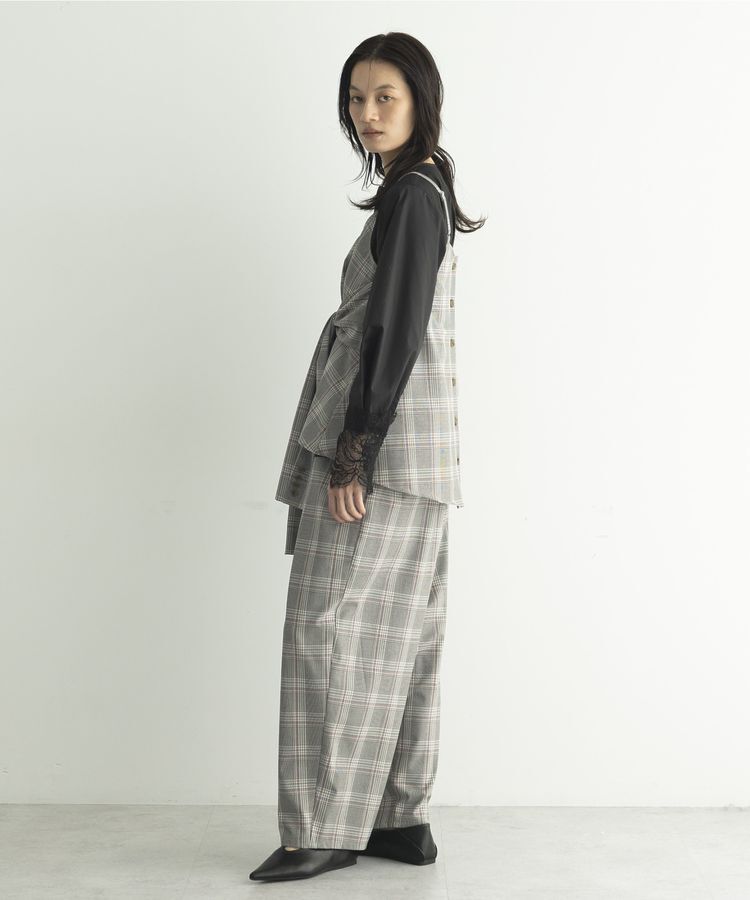 GARAGE OF GOOD CLOTHING「【日本製】チェックジャケットスリーブビスチェ」|ベスト・ジレ|