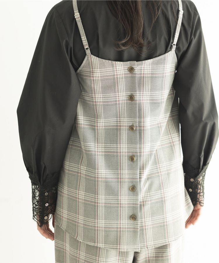 GARAGE OF GOOD CLOTHING「【日本製】チェックジャケットスリーブビスチェ」|ベスト・ジレ|