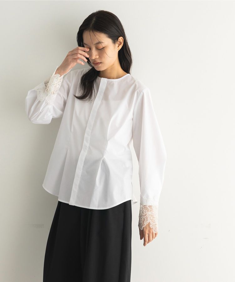 GARAGE OF GOOD CLOTHING「ムジレースカフスタックブラウス」|シャツ・ブラウス|
