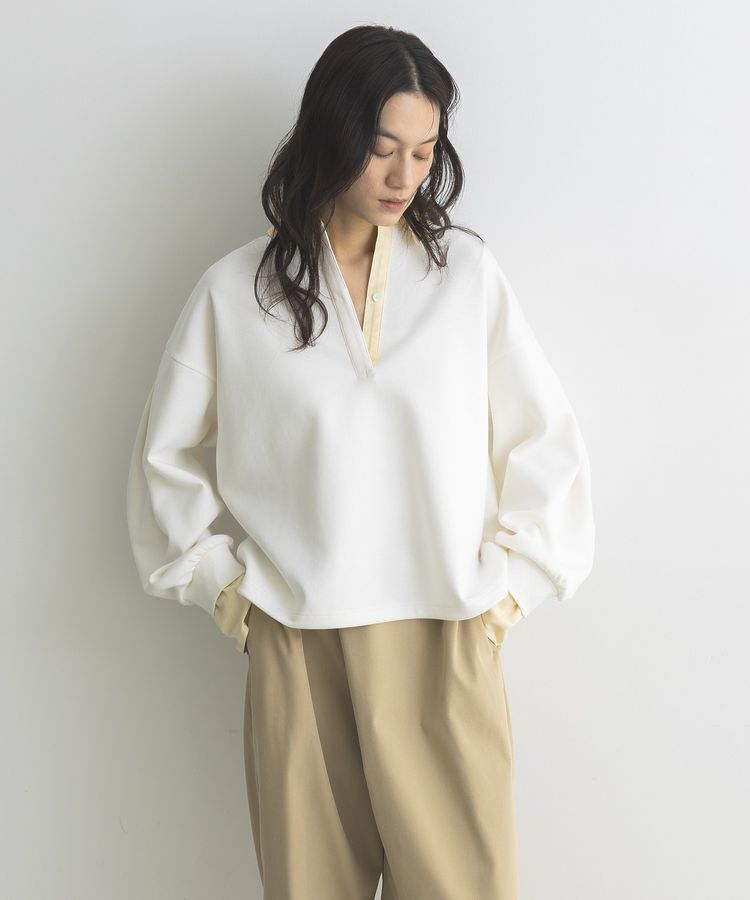 GARAGE OF GOOD CLOTHING「レイヤード風クレリックプルオーバー」|スウェット・ジャージ|