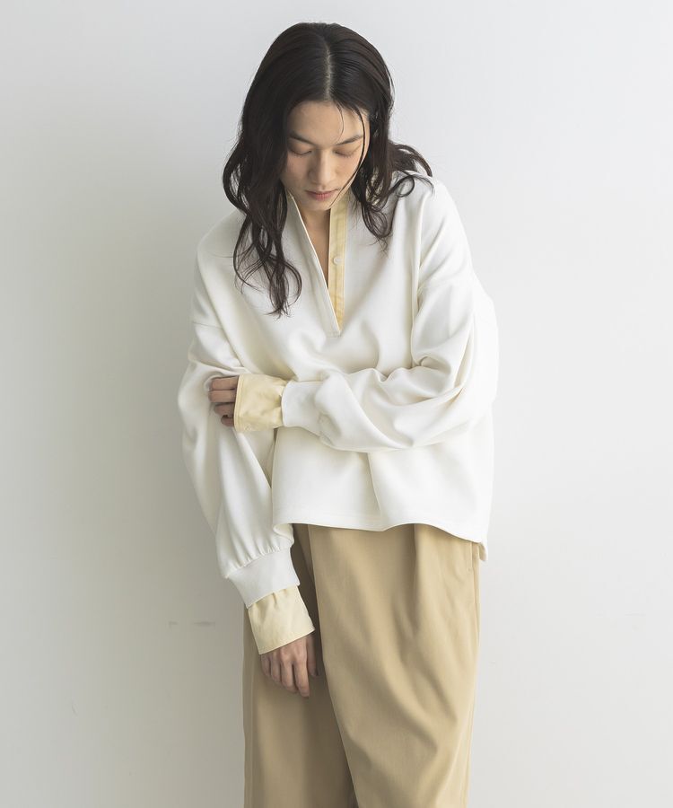GARAGE OF GOOD CLOTHING「レイヤード風クレリックプルオーバー」|スウェット・ジャージ|