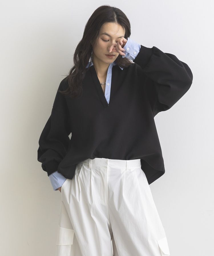GARAGE OF GOOD CLOTHING「レイヤード風クレリックプルオーバー」|スウェット・ジャージ|