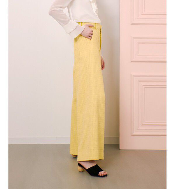 LOULOU WILLOUGHBY「【LOULOU WILLOUGHBY】スラブツイードワイドパンツ」|その他|