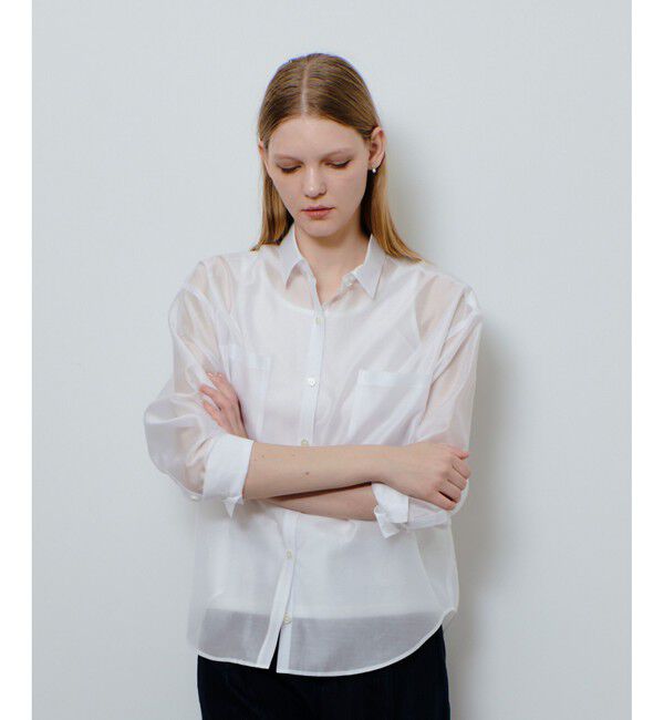 allureville「ナチュラルオーガンジーシャツブラウス」|シャツ・ブラウス|