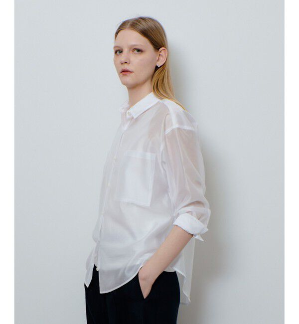 allureville「ナチュラルオーガンジーシャツブラウス」|シャツ・ブラウス|