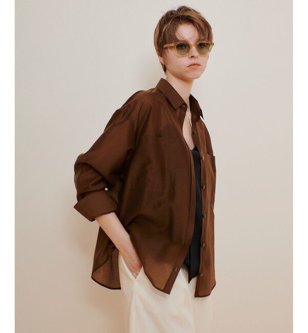 allureville「ナチュラルオーガンジーシャツブラウス」|シャツ・ブラウス|