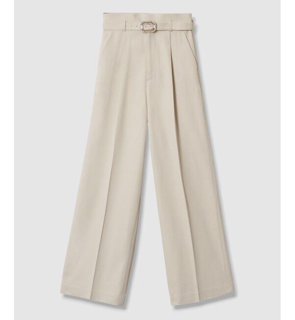 LOULOU WILLOUGHBY「【LOULOU WILLOUGHBY】ビジューバックルパンツ」|チノ|