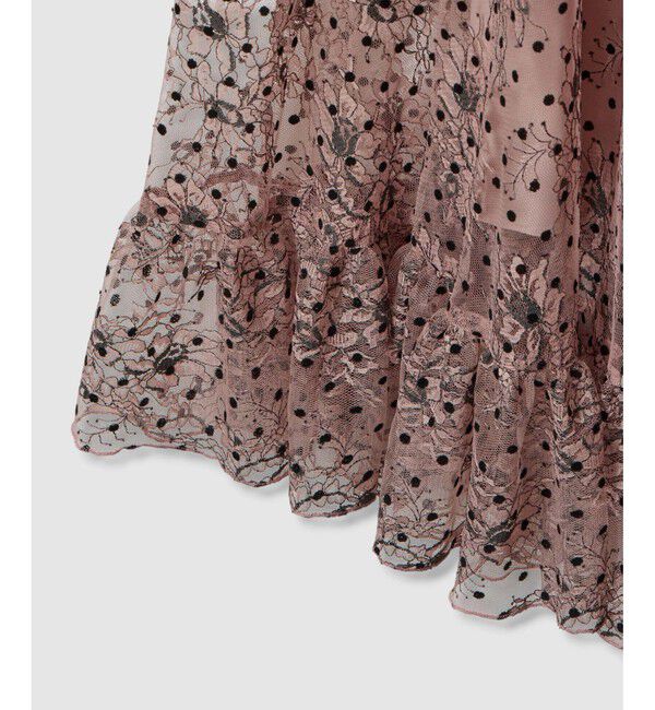 LOULOU WILLOUGHBY「【LOULOU WILLOUGHBY】フロッキードットレースワンピース」|ワンピース|
