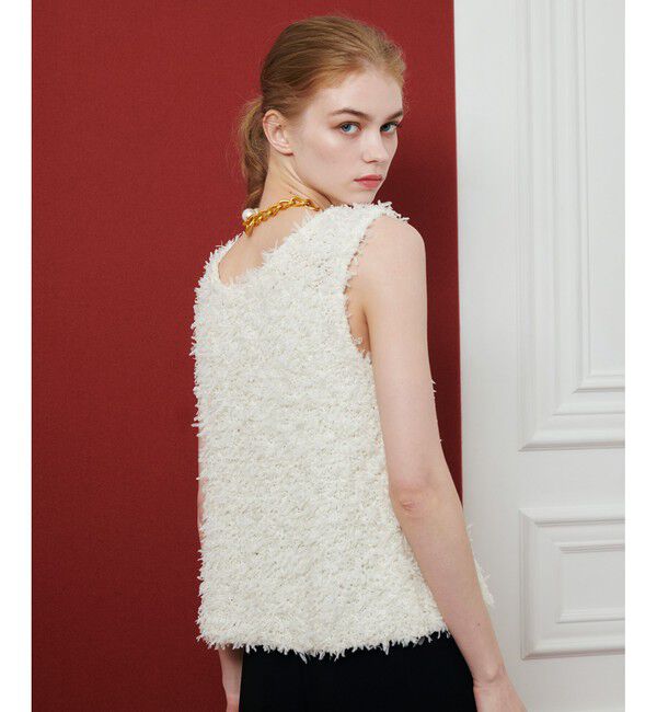 LOULOU WILLOUGHBY「【LOULOU WILLOUGHBY】リボンシャギープルオーバー」|ニット・セーター|