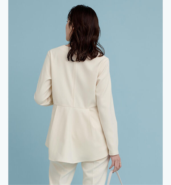 ur's「Vネックタックペプラムトップス」|Tシャツ・カットソー|