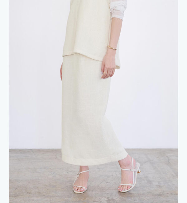 ur's「サマーツイードシガレットスカート」|スカート|アイボリー