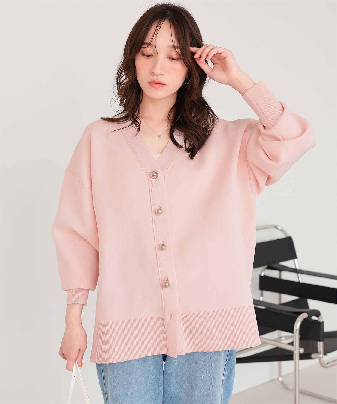 titivate「釦デザインニットカーディガン」|ニット・セーター|
