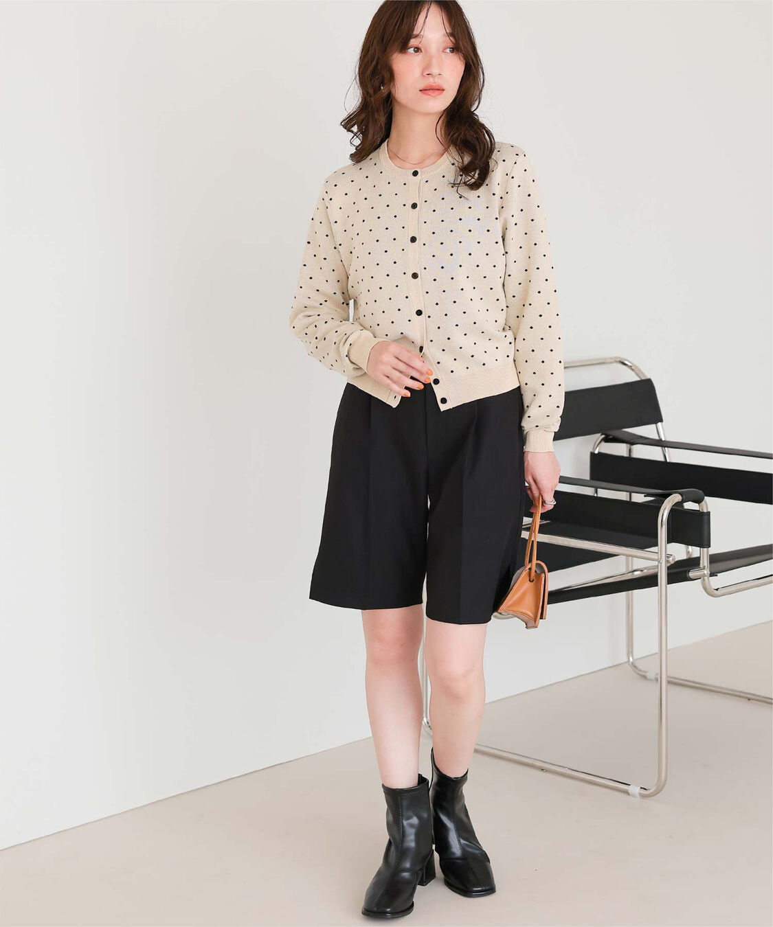 titivate「ドットジャガードニットカーディガン」|ニット・セーター|