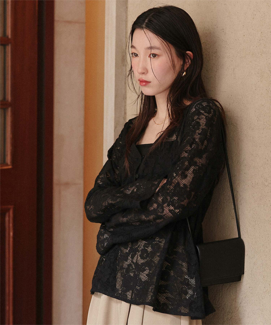 titivate「Vネックペプラムデザインレースブラウス」|シャツ・ブラウス|